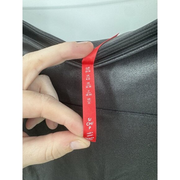 SPANX Faux Leather Moto Skinny Legging Women Small Black Grunge Skater Preppy - Picture 5 of 9